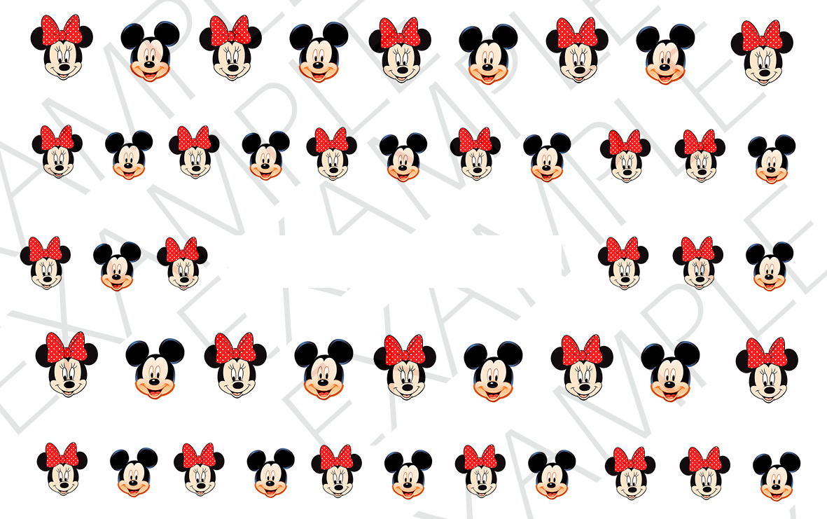 Mickey And Minnie Mouse Nail Art Stickers Transfers Decals Set of 46 – A1217