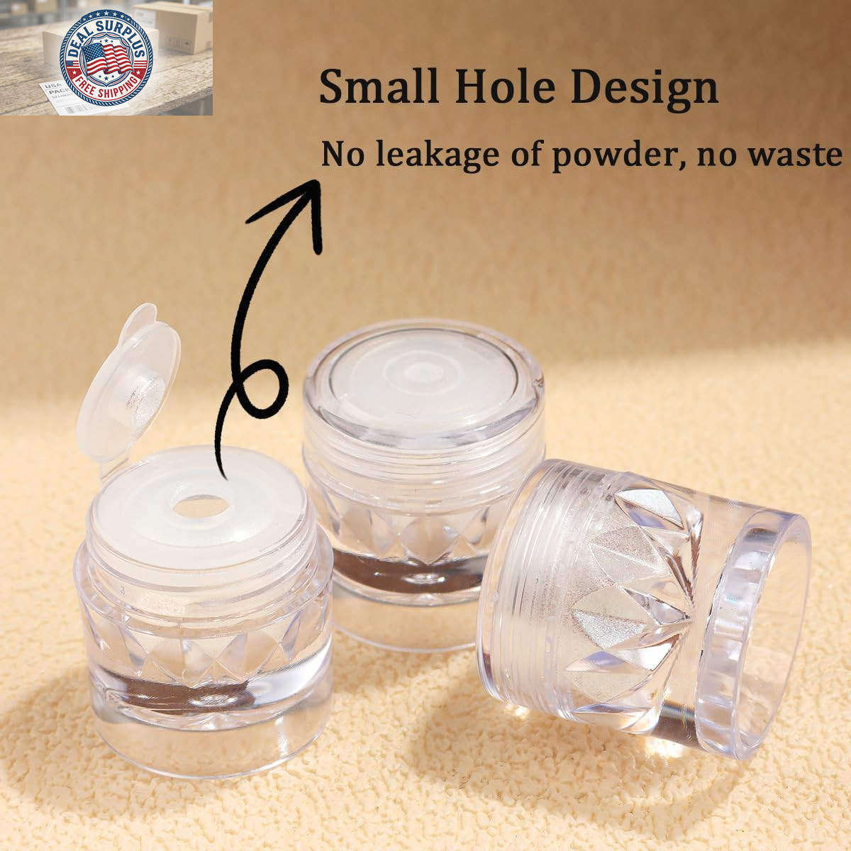 3Pcs Moonlight White Pearl Chrome Nail Powder, Super Glossy Clear Mirror Effect