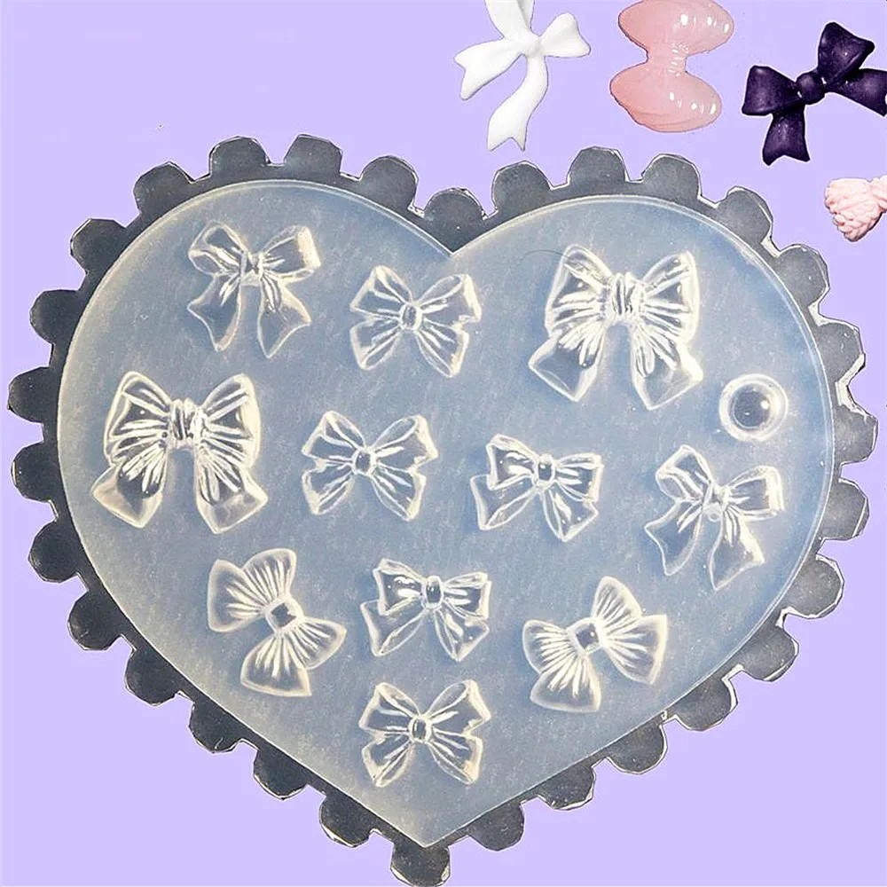 Wings Bowknot Flowers Moon Star Silicone Mould for Beauty Nail Art DIY Handmade