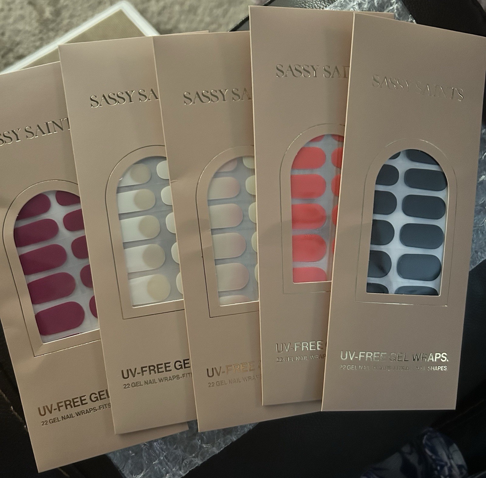 Sassy Saints Gel Nails Set Of 5 Colors
