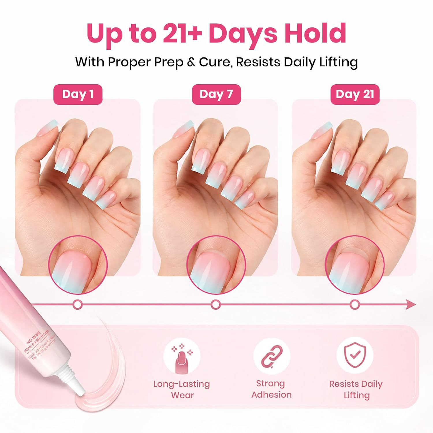 Beetles Nail Glue Gel 2Pcs 20G, No Wipe Tipex Instant Apex Nail Tips Glue | Hema