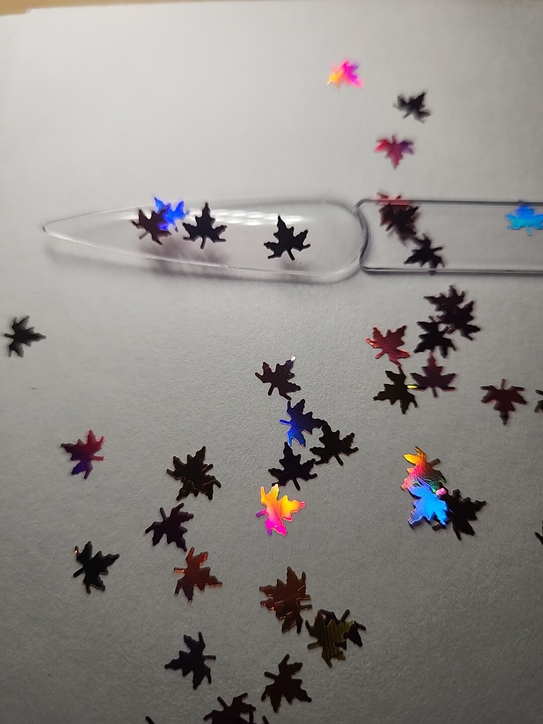 Maple Leaf Nail Art Glitter HALO Flakes Leaves Autumn 5g bag