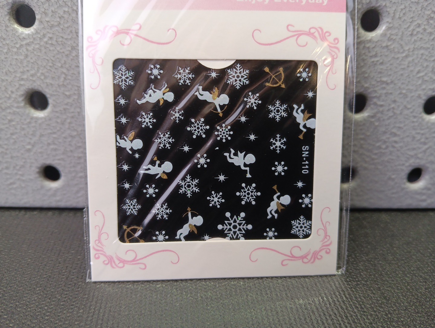 Snowflake Nail Stickers, Christmas 3D Self-Adhesive Nail Art Decals Snow (bn)
