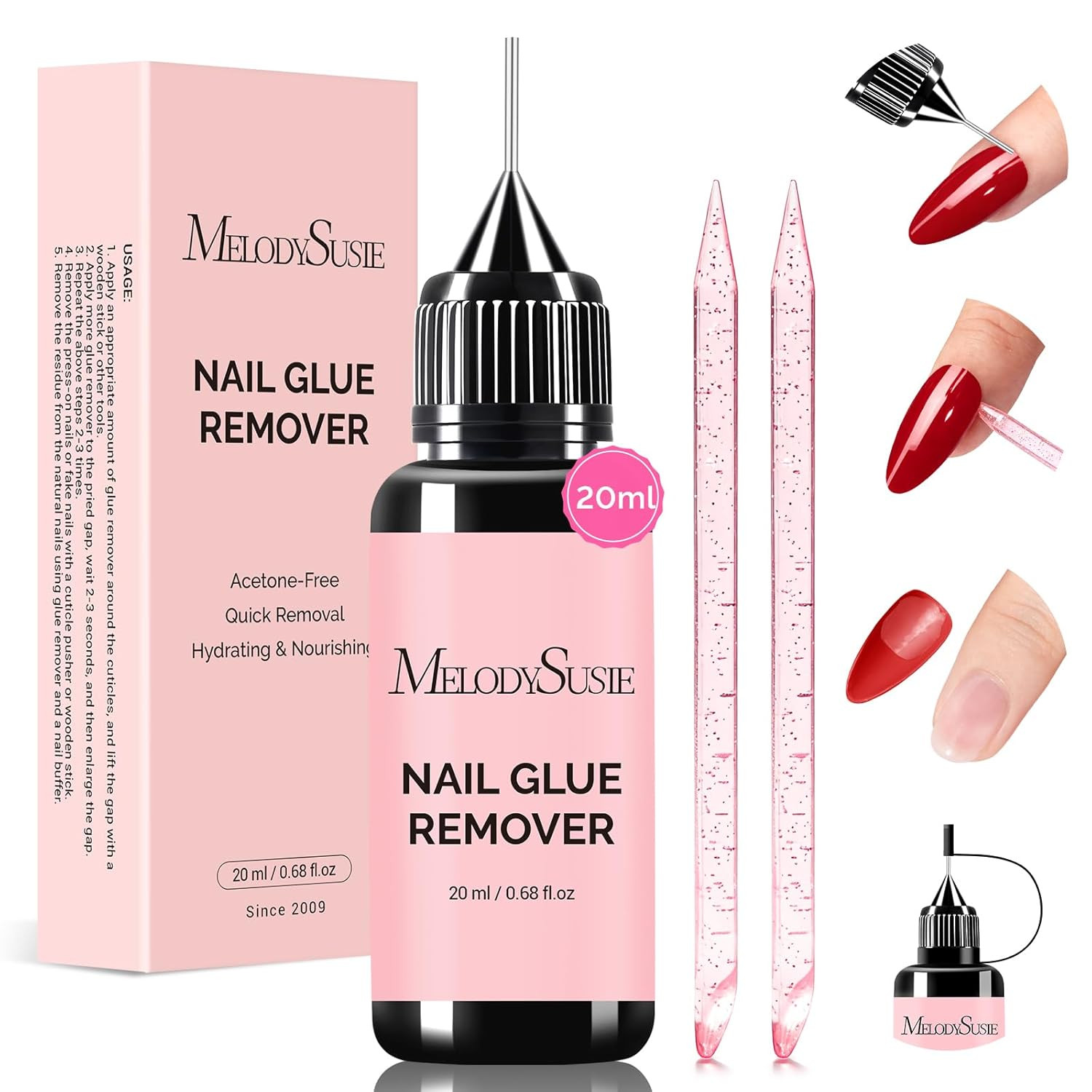 Rhinestone Glue Super Strong Gel Nail Glue for 3D Sculpting Nail Art Design Chro