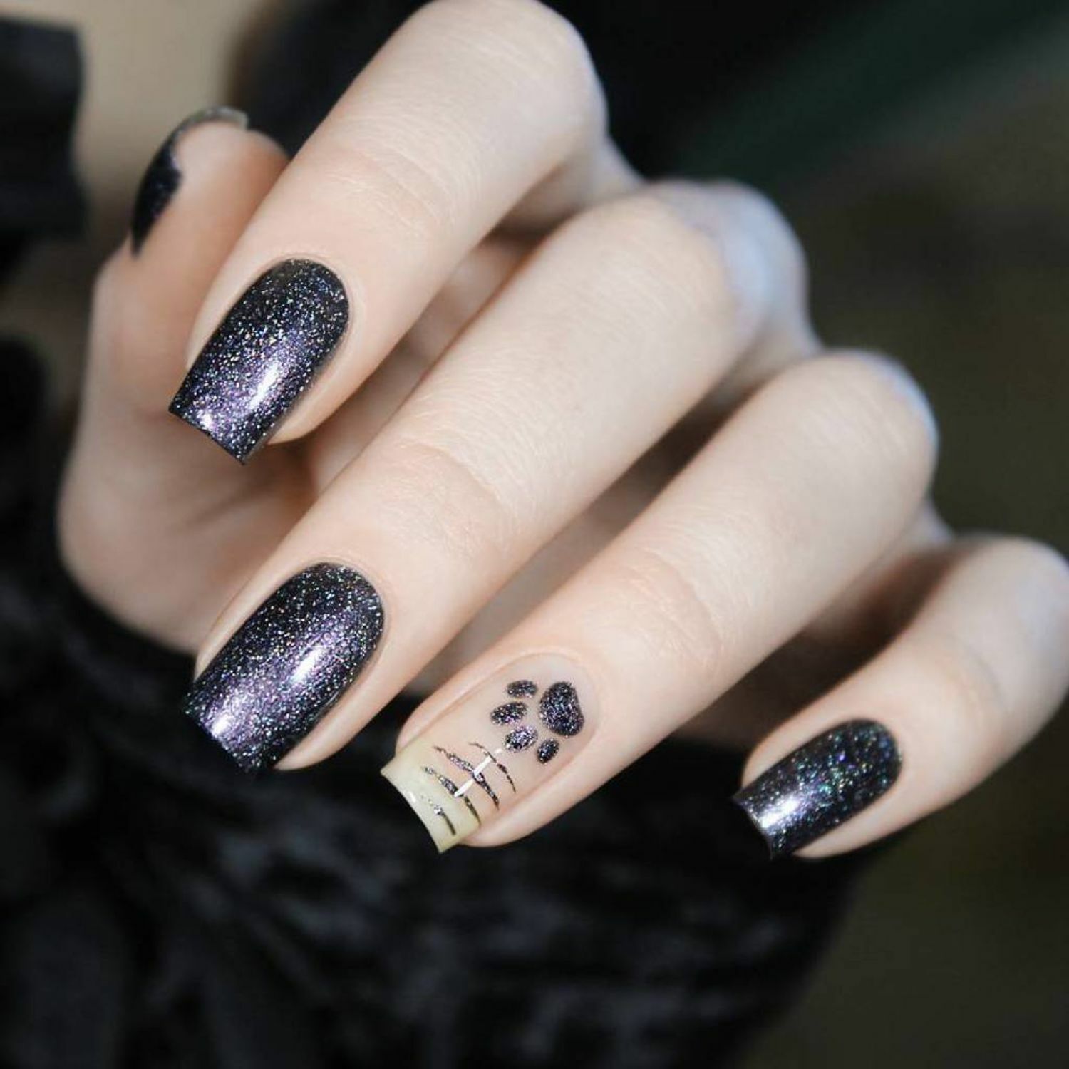 Kitty Scratch Stencils for Nails, Halloween Nail Stickers, Nail Vinyls