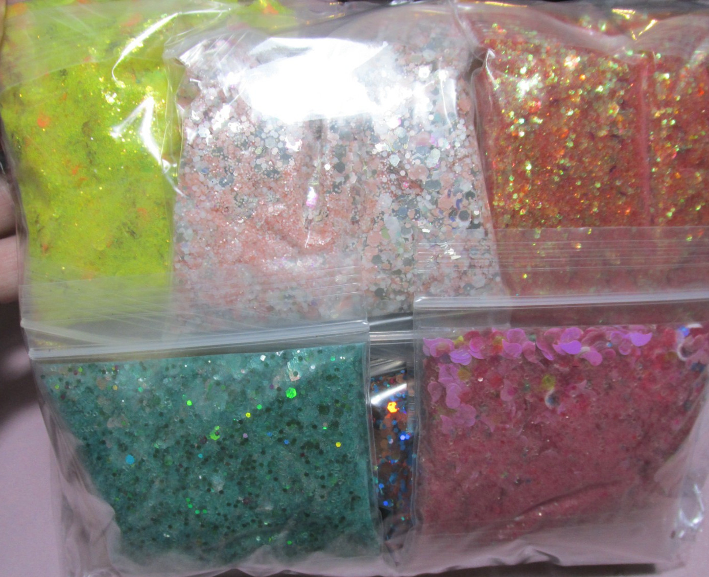 15 bags Glitter mixes for nail art Bundle