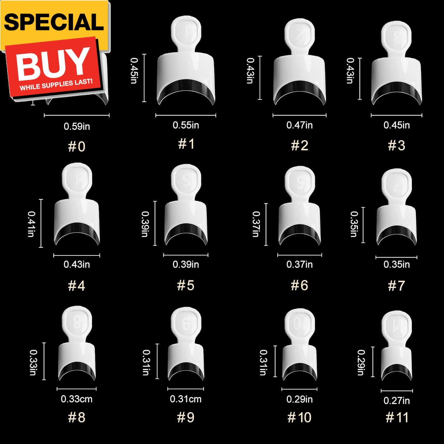 Short French Nail Tips – 120PCS Acrylic Short Nail Tips White French Fake Nail T