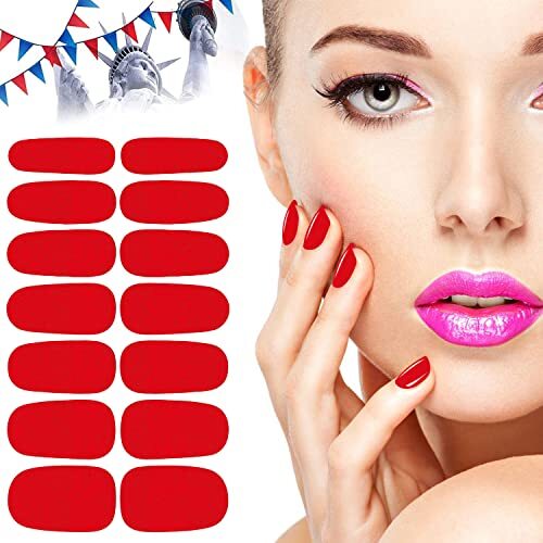 224 Pieces 16 Sheets 4th of July Nail Independence Day Nail Polish Strips-03