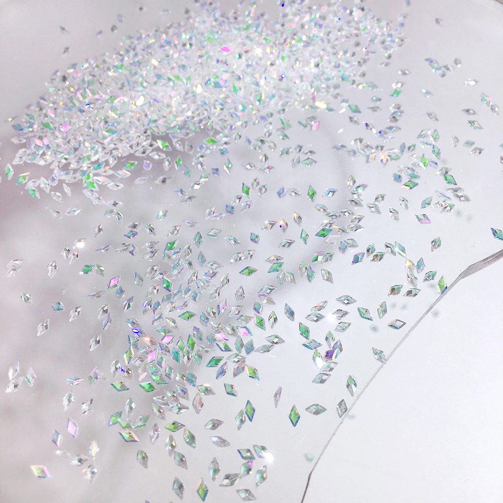 100x 1.5x3mm Mini 3D Flatback Diamond Nail Art Diamonds nail Art Accessory Craft
