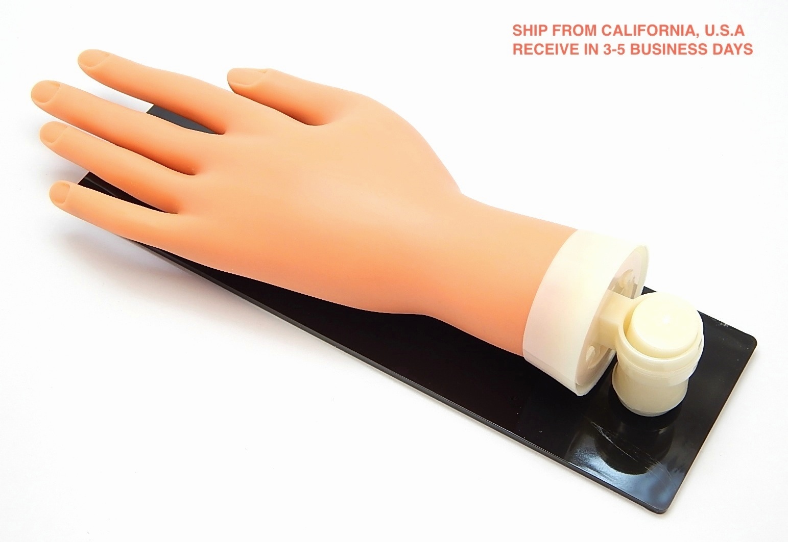 PRACTICE MANNEQUIN HAND FLEXIBLE FINGER NAILS WITH ACRYLIC BOARD