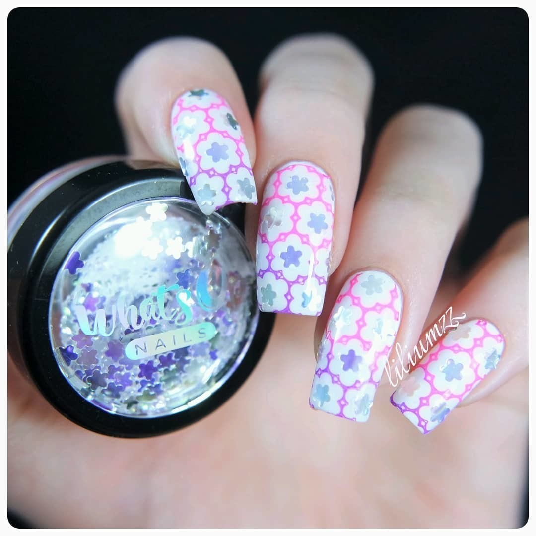 Whats Up Nails – Flower Glitter Confetti for Nail Art Design