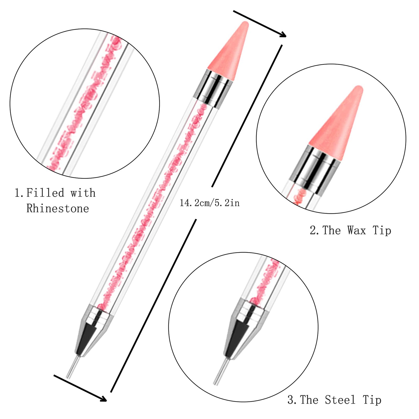 Rhinestone Picker Tool 2 Acrylic Handle Applicator