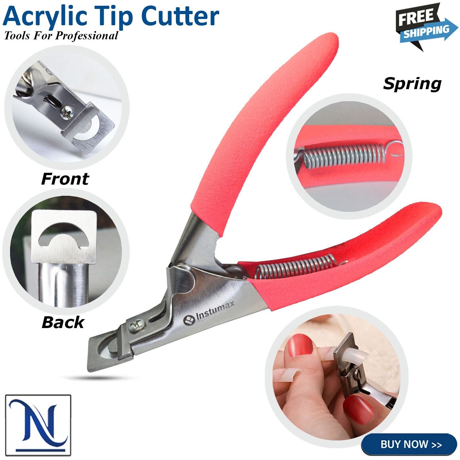Manicure Cutter Acrylic Nail Arts Scissors Gel False Clipper Fake Tips Trimmer