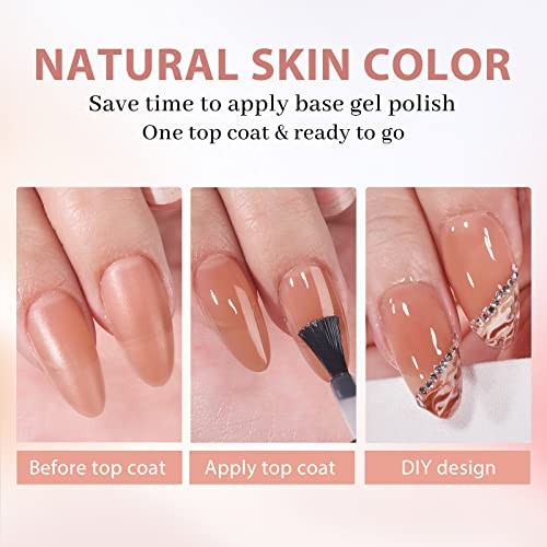 Almond Nail Tips – Brown Soft Gel Nail Kit with 150 pcs Medium A-Medium Almond