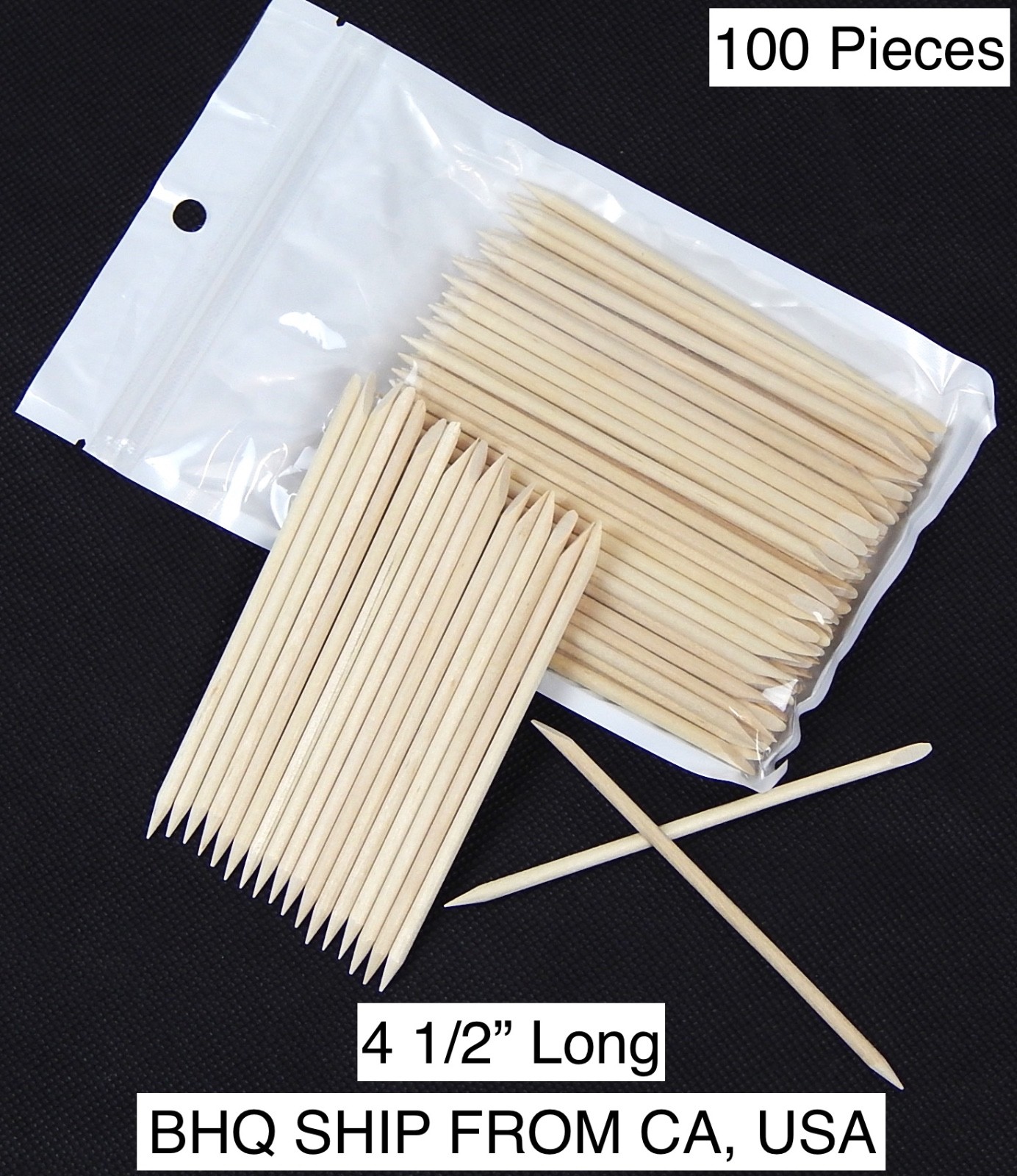 100PCS FACIAL EYEBROW WOODEN WOOD WAXING HAIR REMOVAL STICKS APPLICATOR