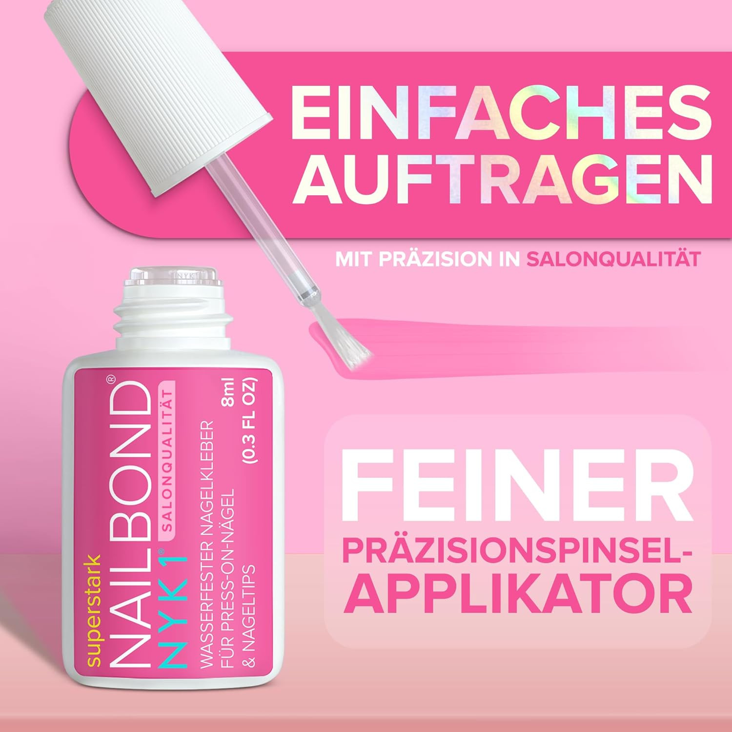 NYK1 Nailbond Nagelkleber Für Kunstnägel Extra Stark (8Ml) Pinsel on Nagelkleber