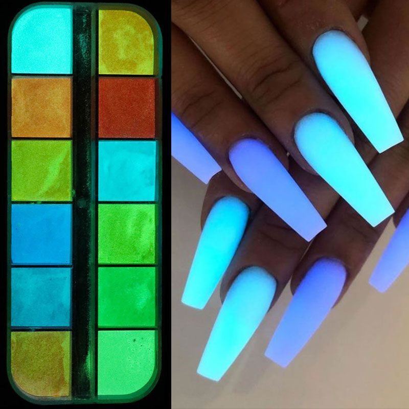 Fluorescent Mirror Nail Powder – Nail Art Glitter Pigment Manicure Accessories 1