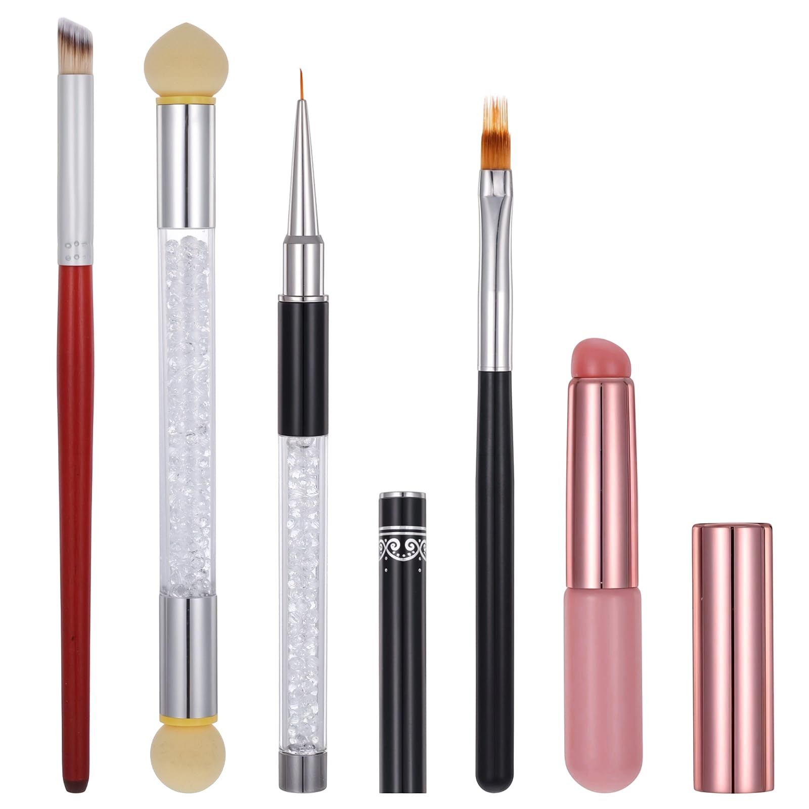 5 Pcs Silicone Nail Brushes, Ombre Nail Brush, Nails Design Brushes, for Grad…