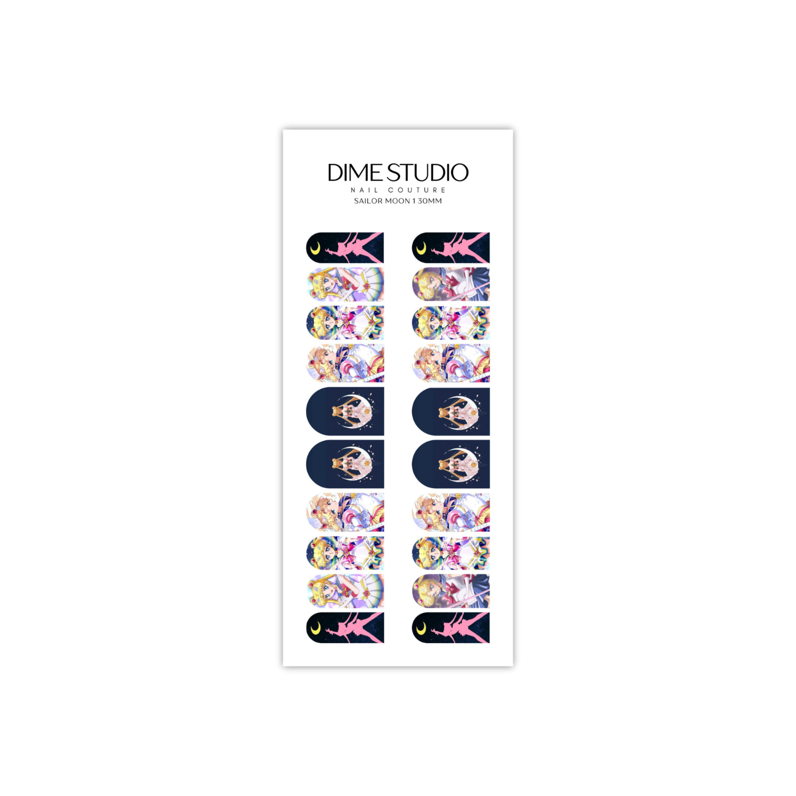 Sailor Moon Anime Nail Decals Water Transfer Nail Wraps
