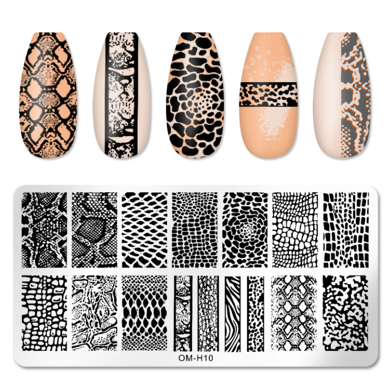 Valentine Rose Love Leopard Nail Art Stamping Manicure DIY Template Image Plate