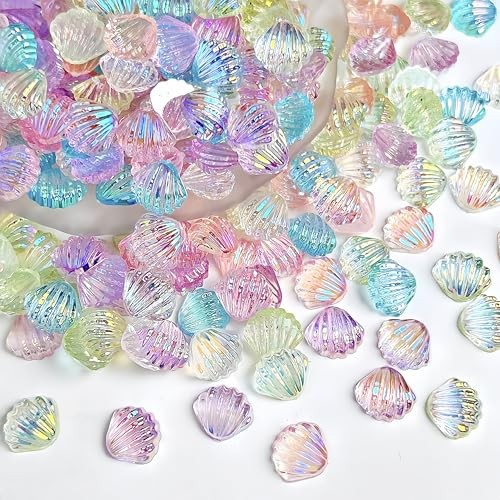 150Pcs Seashell Nail Charms 3D Resin Summer Ocean Seashell Nail Shell