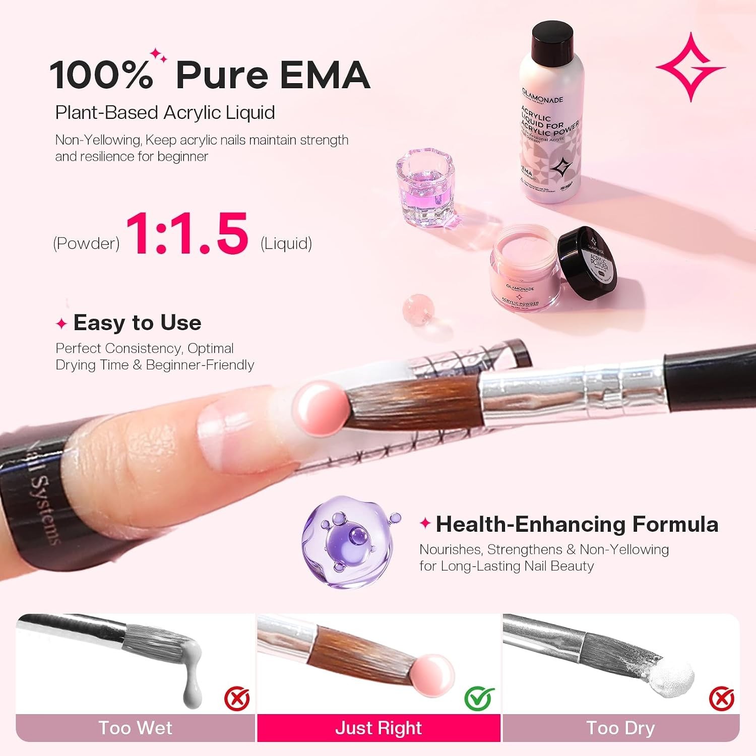Acrylic Nail Kit for Beginners: Professional Nail Set with Drill Acrylic Powd…