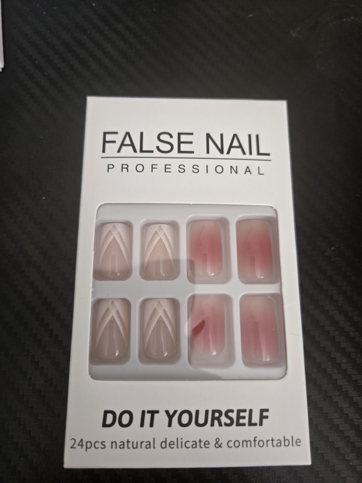 5 Packs Of 24pcs Press On Nails Short Square With Glue (S-5)