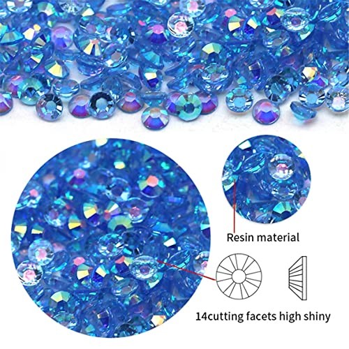 1440 Pcs SS20 5mm AB Flatback SS20/5mm/1440 PCS Clear Dark Purple AB