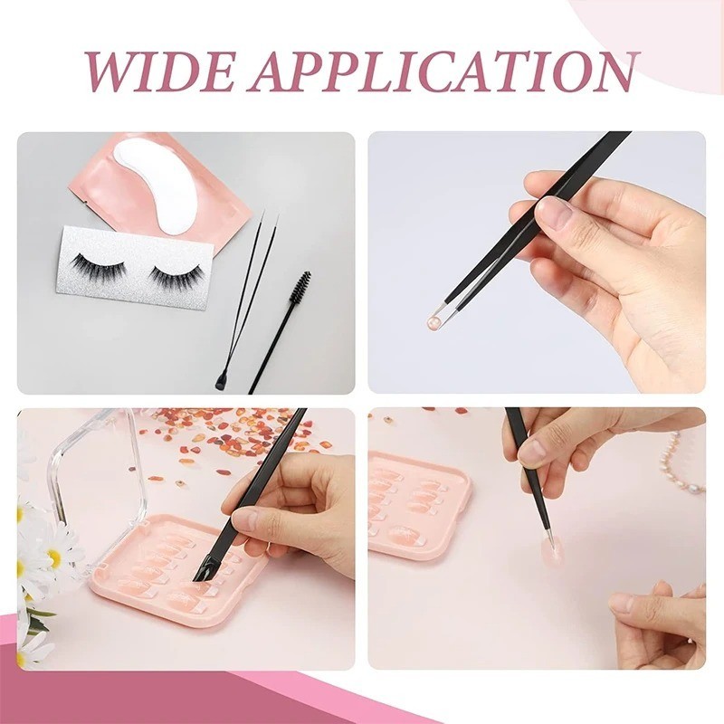 Durable Nail Tweezers With Silicone Press Head For Nail Salon