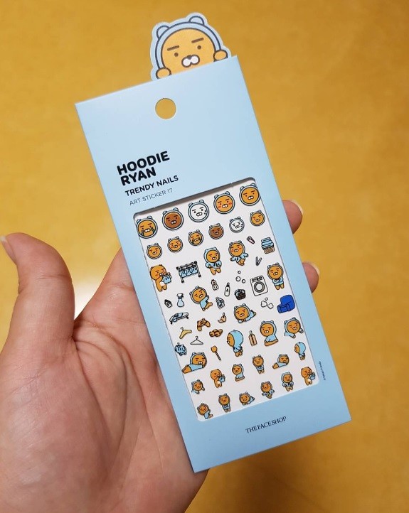 [THE FACE SHOP] Trendy Nails Art Sticker 1ea Limited Edition HOODIE RYAN Charac