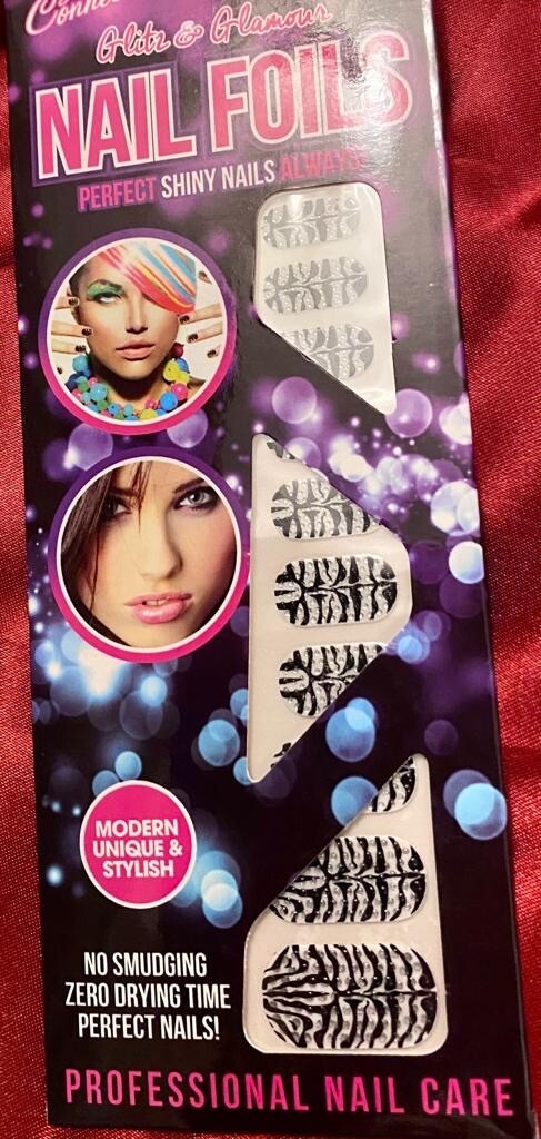 20 x Stick on Nails Foils art decal transfer pink flowers butterfly rose animal