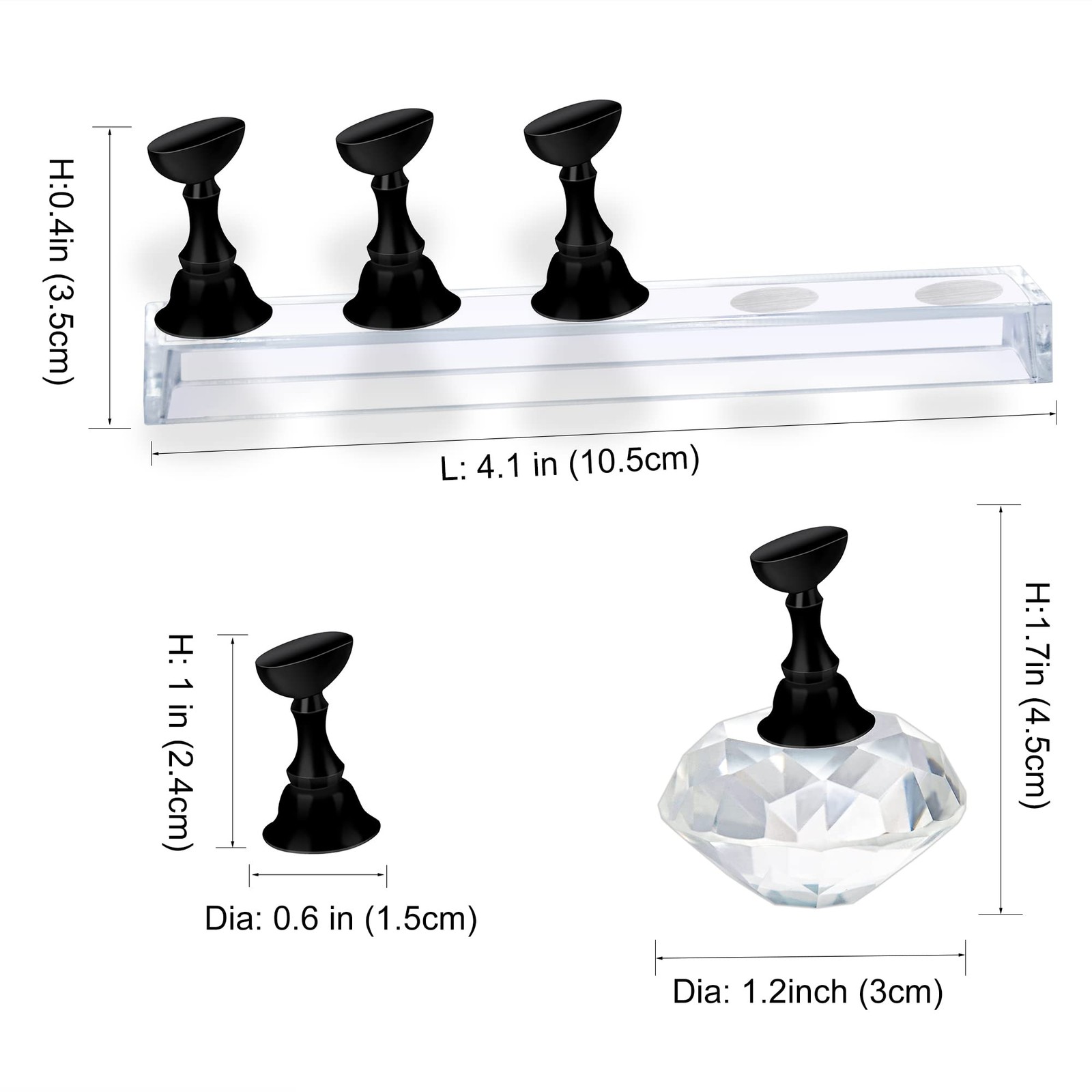 Nail Holder for Nail Art Practice False Nails Painting 2 Sets