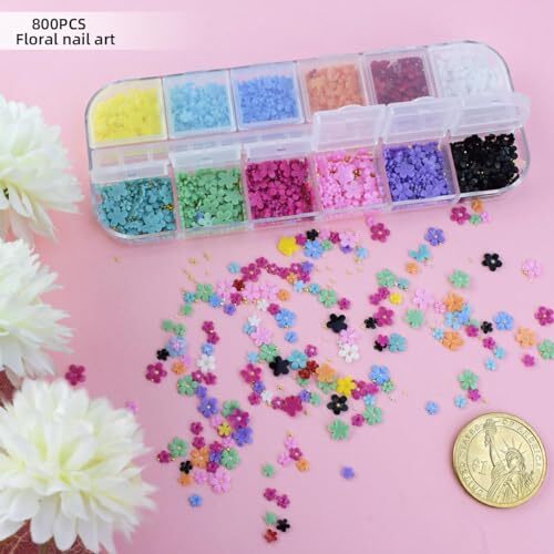 800 Pcs Nail Charms Art Charms Butterfly Nail 3D Nails Decoration Crafts DIY