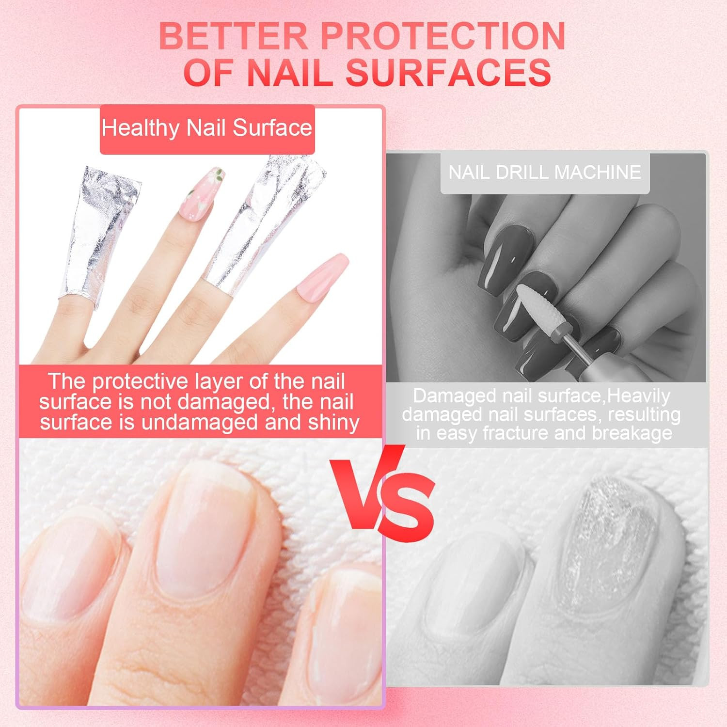 Nail Foil – 300PCS Foil Nail Wraps Gel Nail Polish Remover Foil Wraps for Nails,