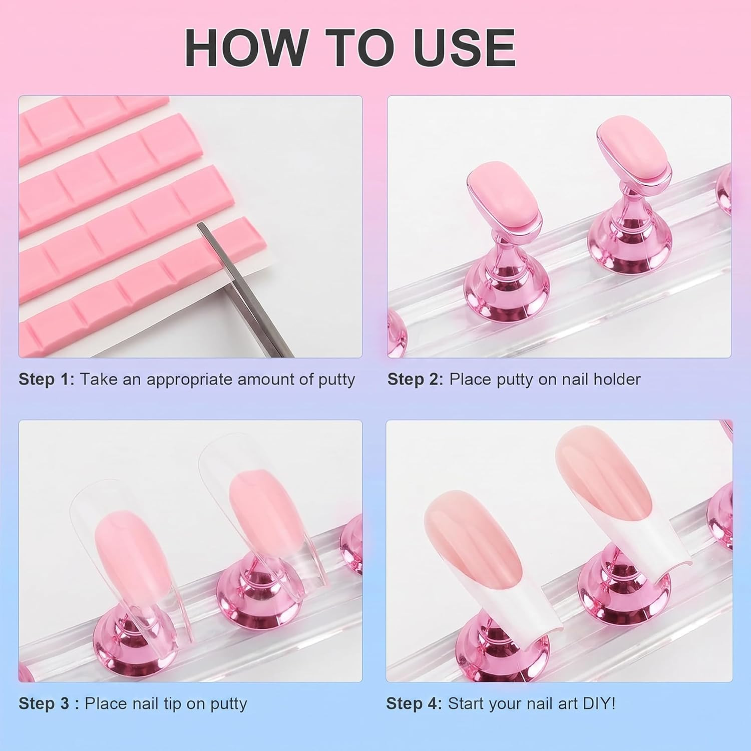 Nail Stand for Press Ons, Magnetic Fake Nail Holder for Painting Nails,Nail Stan