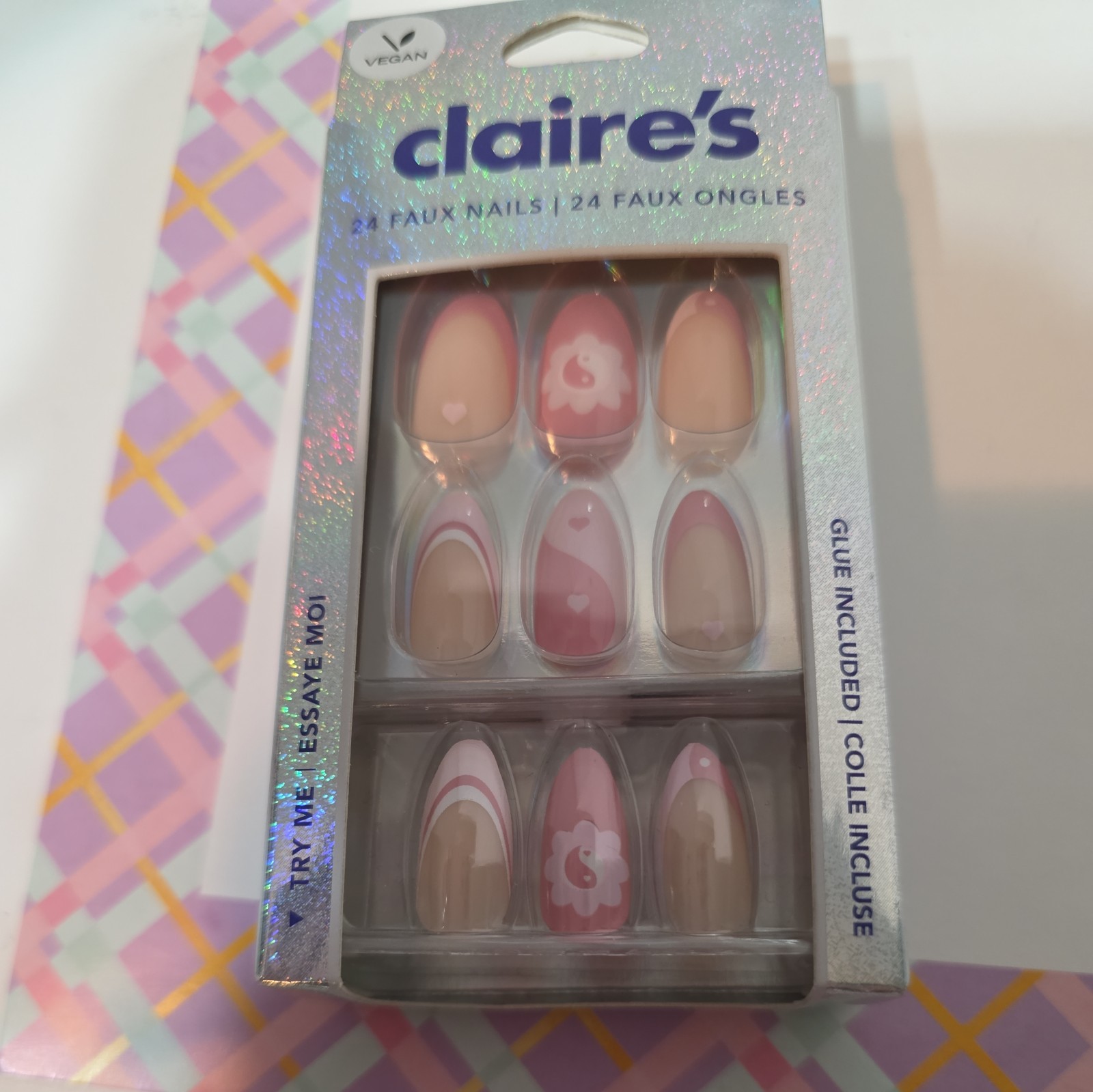 NIB Claire’s Faux Nails -Lot/3 Boxes the nail glue Included!!