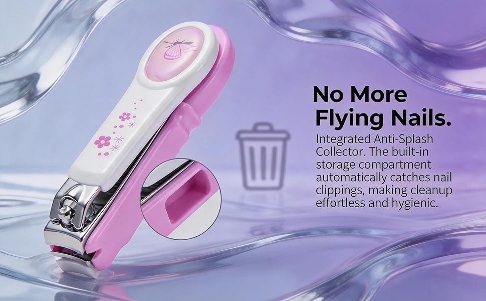 PAFASON Baby Safety Nail Clipper Cutter Trimmer with Nail Catcher and Baby