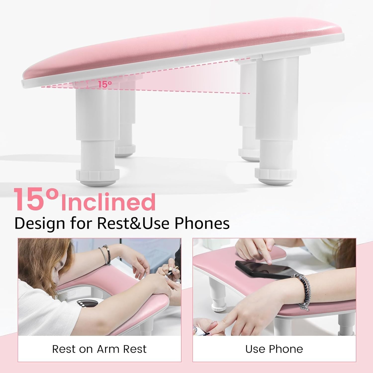 Big Arm Rest for Nails Tech: 2Nd Generation U-Shaped Manicure Nail Arm Rest Stan
