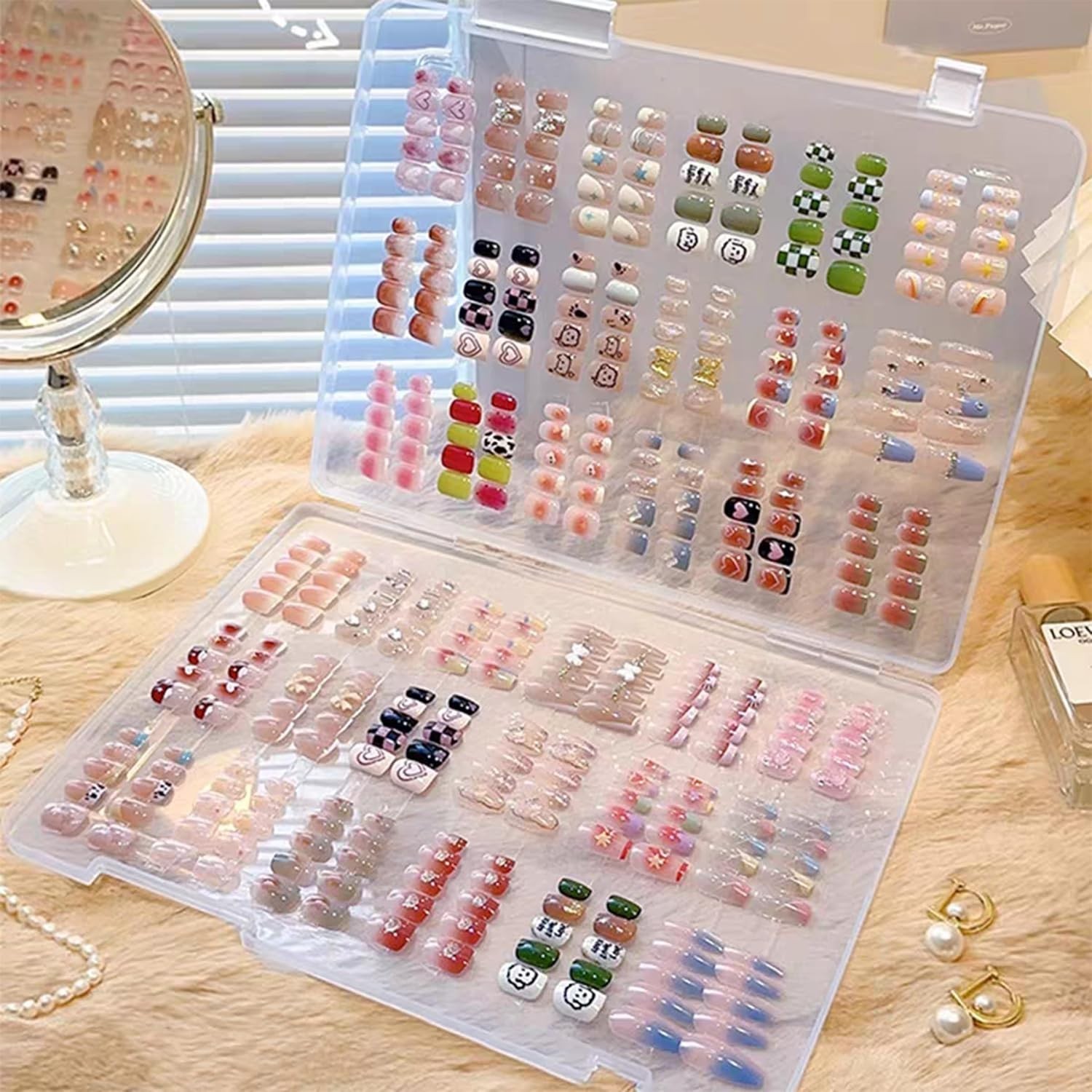 Press On Nail Storage Empty Nail Organizer Box | Press on Nail Packaging,with…