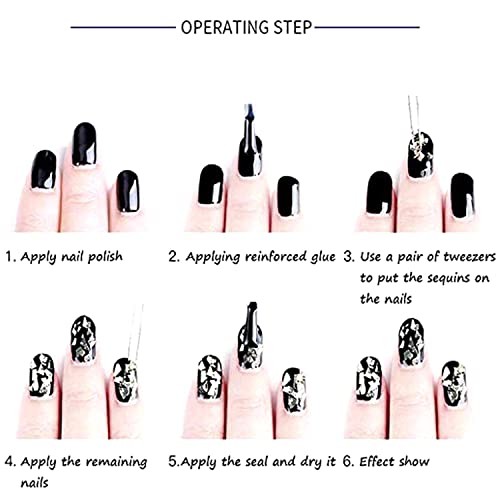 12 Colors Nail Art Glitter Sequins, 3D Sparkly Leaf Shape Nail Leaf Flakes