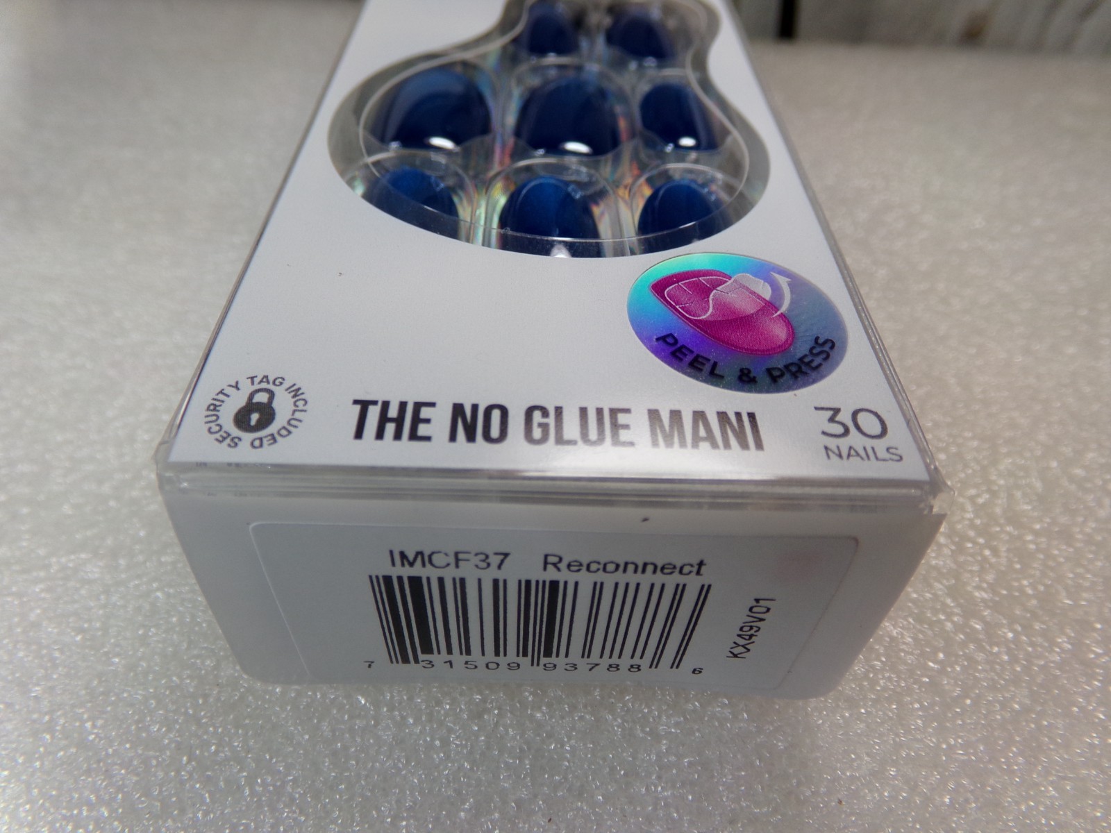 Impress Color FX NAILS Shiny Blue Cats Eye Glue on Short Magnetic Effect