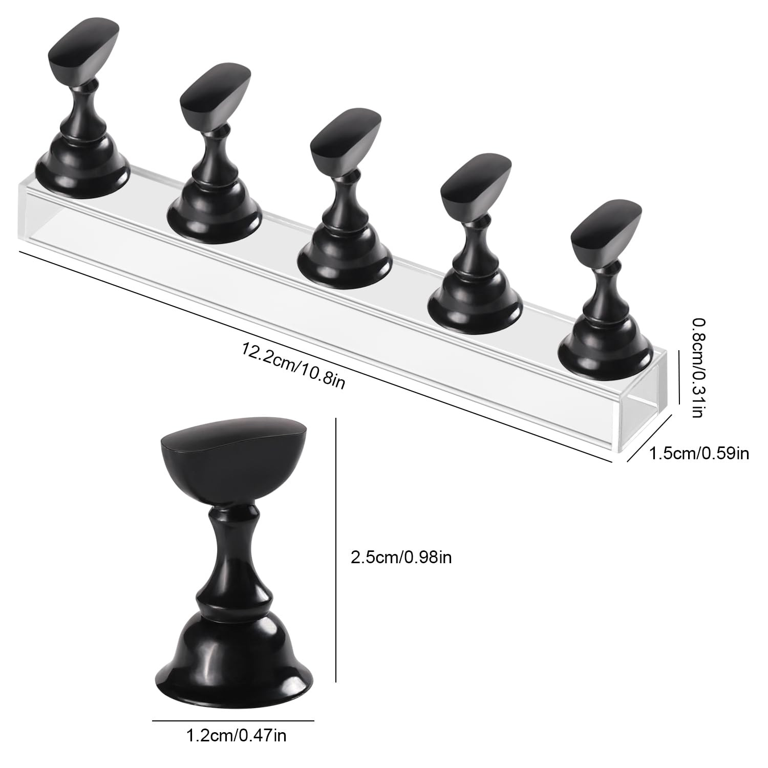 Nail Stand Acrylic Nail Art Display Stand Practice Nail Holder for Painting Nail