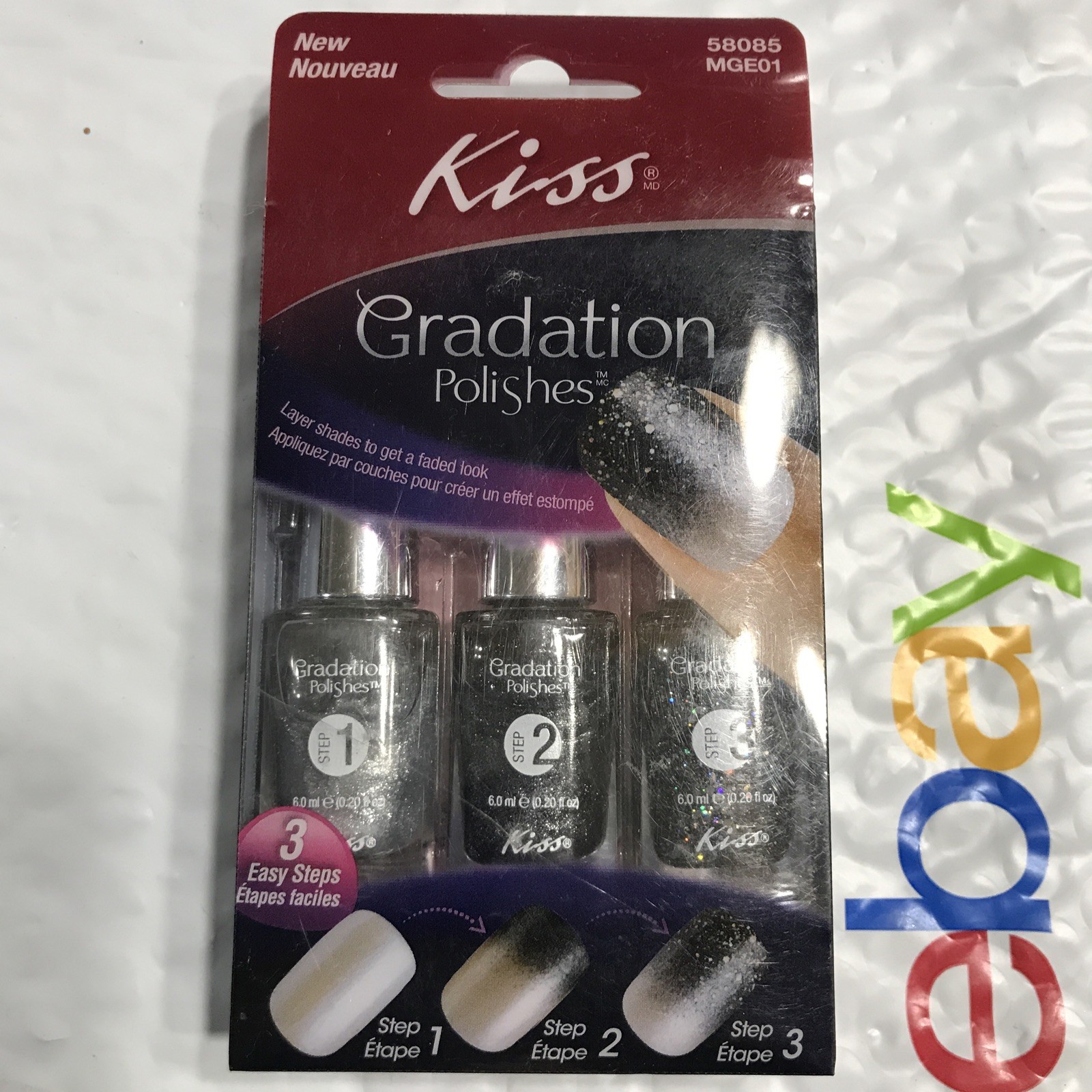 KISS Gradation Polishes 3 Easy Steps 58085 MGE01 unsealed NIB