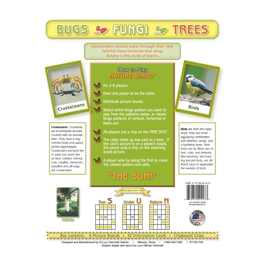 Nature Bingo Educational Game – Fun Learning for Kids & Families with White