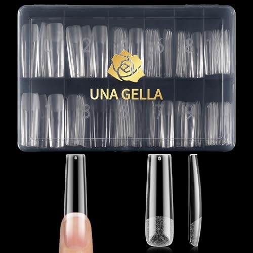 Extra Long Tapered Sqaure Nail Tips, No C Curve Pre-file XXL Full Square