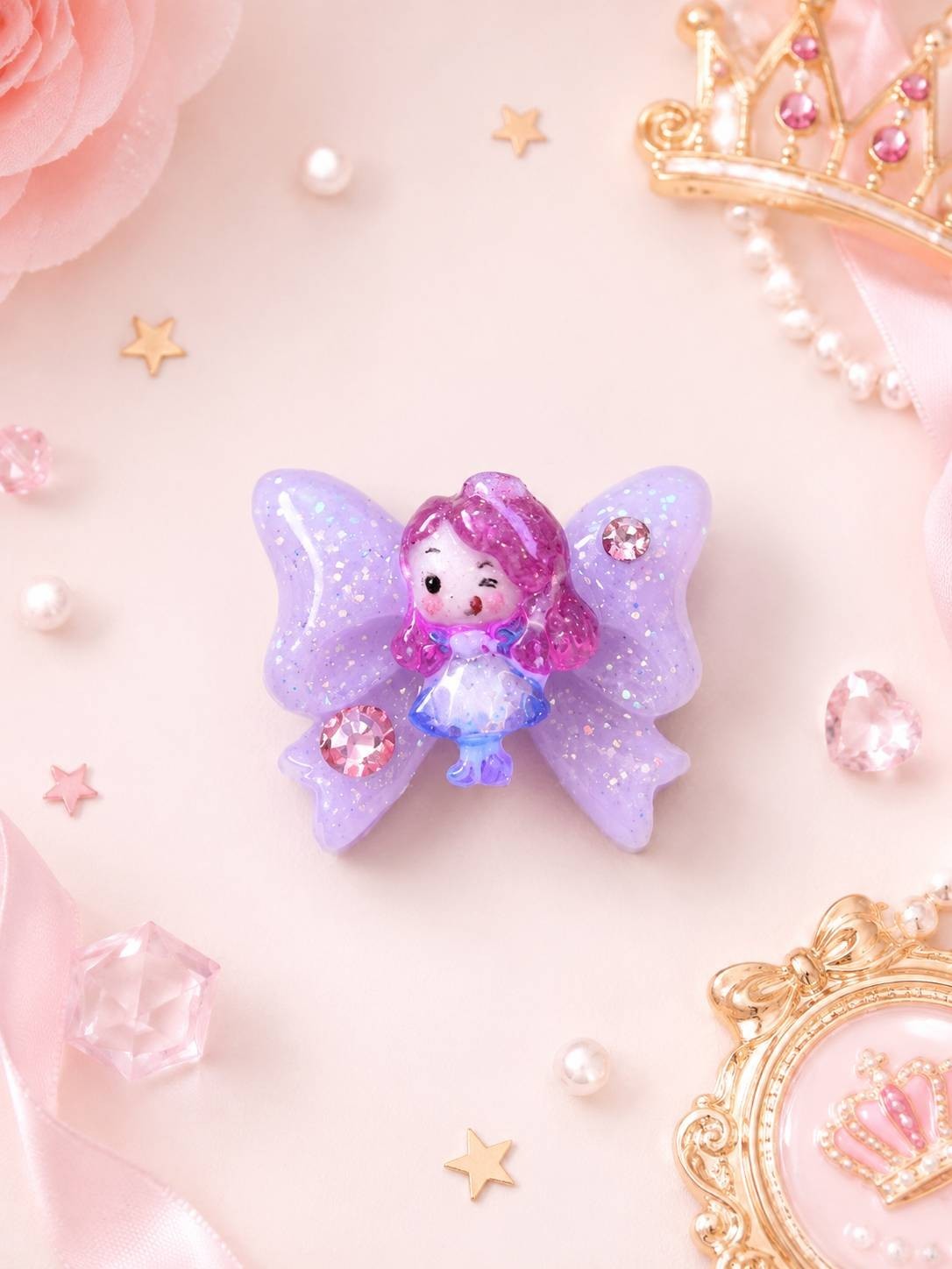 Japanese Handmade Kawaii Heart 3D Resin Nail Charms for Nail Art