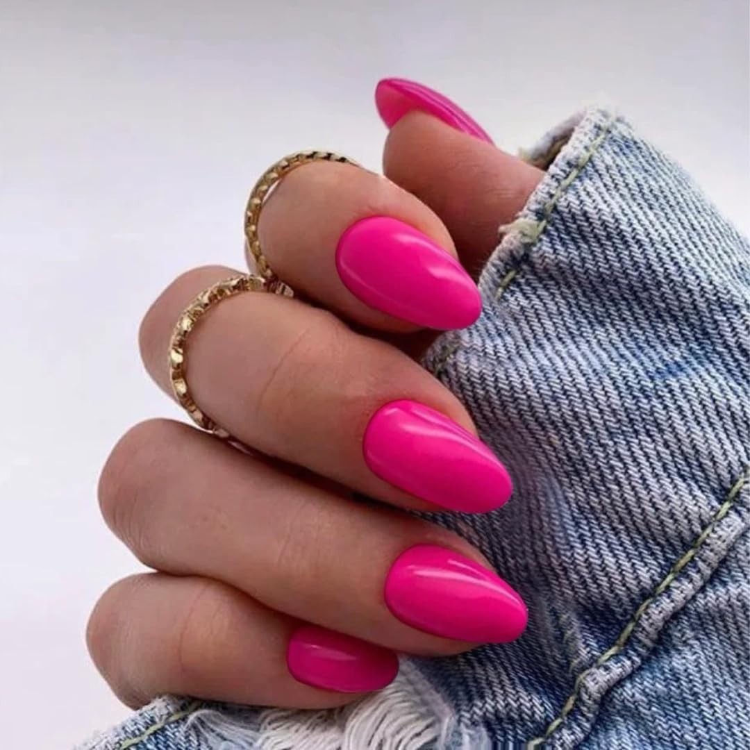 Beautiful Glossy Hot Pink 24-Pc Press-On Nails – Perfect Fit for Any Occasion