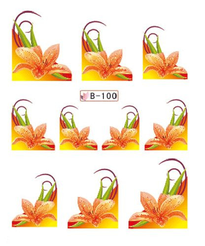 Water Transfer Feather French Manicure Nail Art Stickers Decals #B100-110