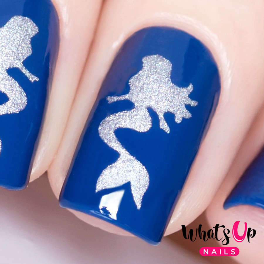 Whats Up Nails Mermaid Stencils for Nails, Nail Art, Nail Vinyls for Nail Design