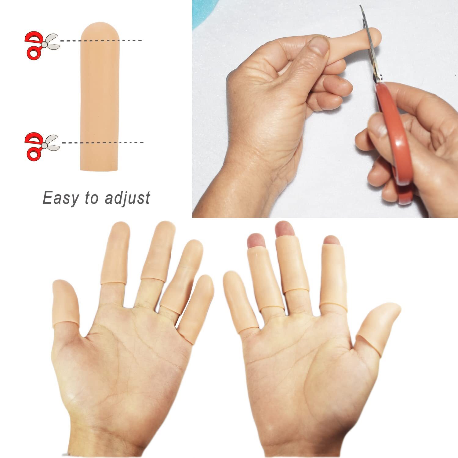 20 PCS Gel Finger Cots,Silicone Finger Protectors, Thumb Protector Covers